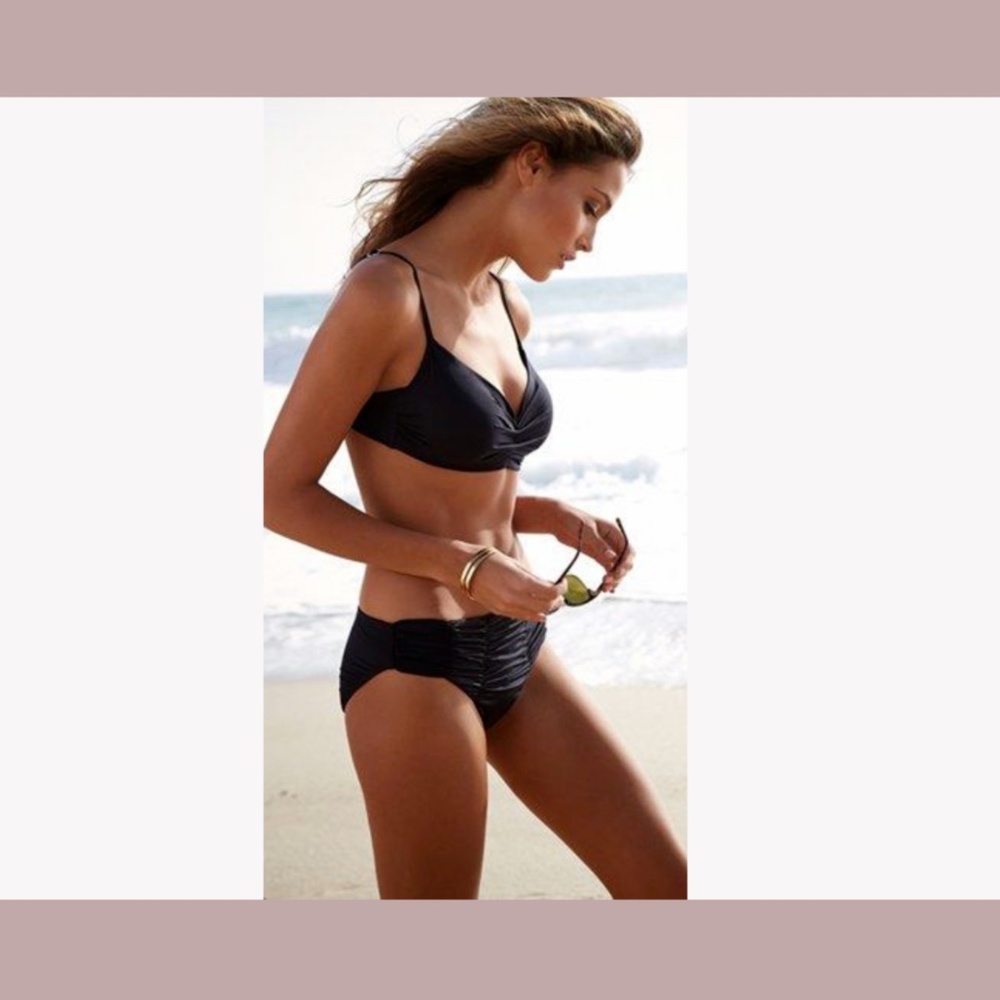 NWT 2PC Badgley Mischka Valentina‎ Top [ 8 ] + Shirred Bikini Bottom [ 6 ]